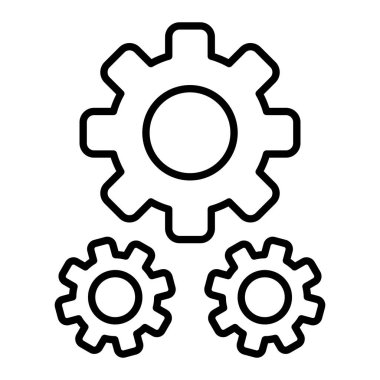 Ayarlar vektör simgesi. Yazdırma, mobil ve web uygulamaları için kullanılabilir.