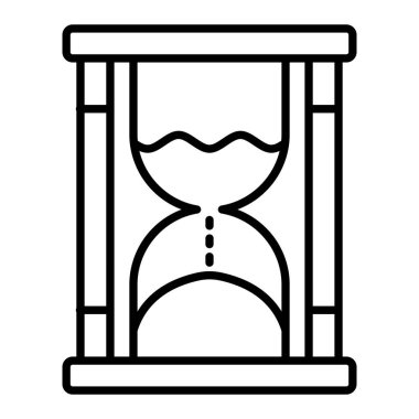 Kum saati vektör simgesi. Yazdırma, mobil ve web uygulamaları için kullanılabilir.