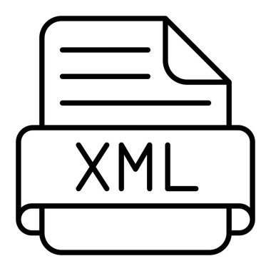 Xml vector icon. Can be used for printing, mobile and web applications. clipart