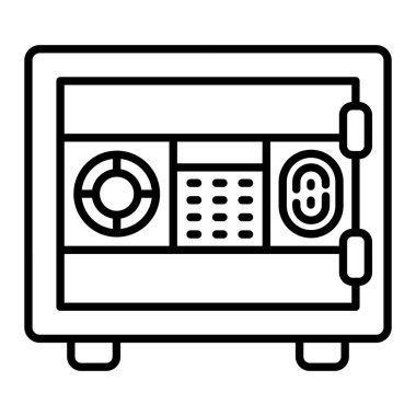 Güvenlik Kutusu vektör simgesi. Yazdırma, mobil ve web uygulamaları için kullanılabilir.