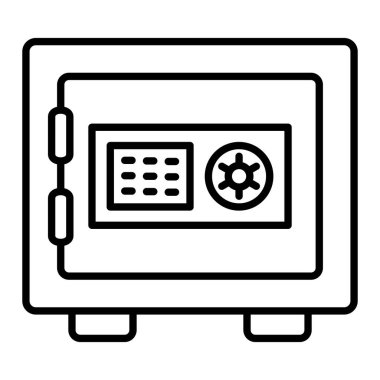 Güvenli Kutu vektör simgesi. Yazdırma, mobil ve web uygulamaları için kullanılabilir.