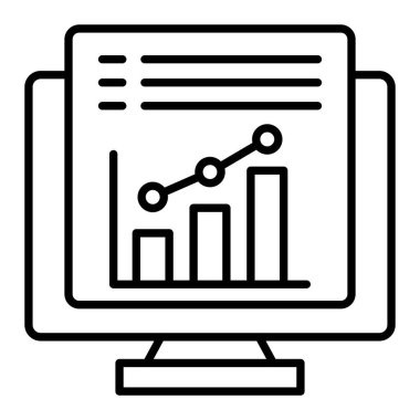 İstatistik vektör simgesi. Yazdırma, mobil ve web uygulamaları için kullanılabilir.