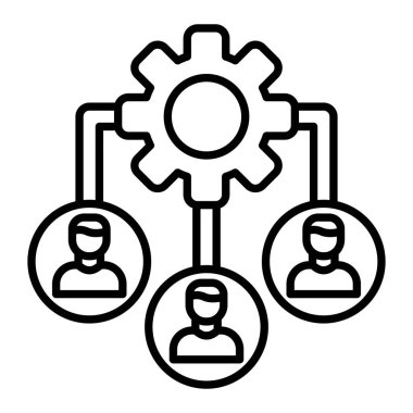 Çalışma akışı vektör simgesi. Yazdırma, mobil ve web uygulamaları için kullanılabilir.