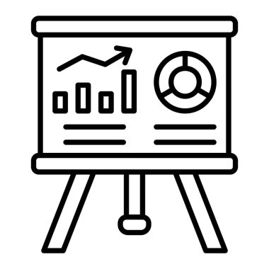 Sunum vektör simgesi. Yazdırma, mobil ve web uygulamaları için kullanılabilir.