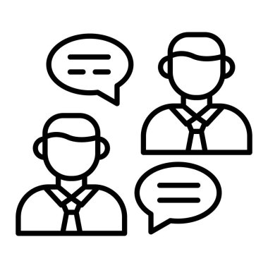 Konuşma vektör simgesi. Yazdırma, mobil ve web uygulamaları için kullanılabilir.