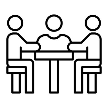 Vektör simgesi ile buluşuyorum. Yazdırma, mobil ve web uygulamaları için kullanılabilir.