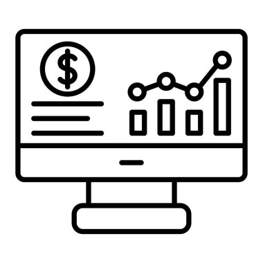 Gelir vektör simgesi. Yazdırma, mobil ve web uygulamaları için kullanılabilir.