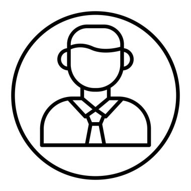 Yönetici vektör simgesi. Yazdırma, mobil ve web uygulamaları için kullanılabilir.