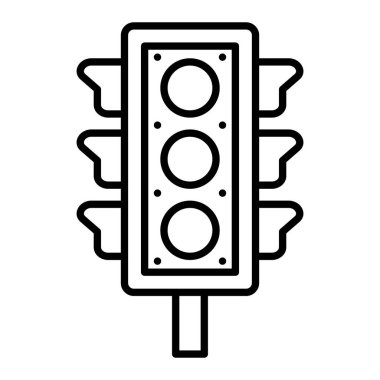 Trafik Işığı vektör simgesi. Yazdırma, mobil ve web uygulamaları için kullanılabilir.