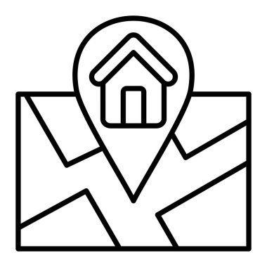 Ev vektör simgesi. Yazdırma, mobil ve web uygulamaları için kullanılabilir.