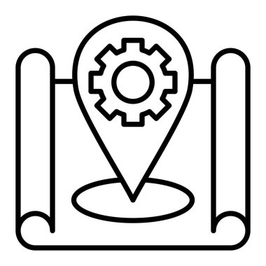 Ayarlar vektör simgesi. Yazdırma, mobil ve web uygulamaları için kullanılabilir.