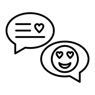 Sohbet vektörü simgesi. Yazdırma, mobil ve web uygulamaları için kullanılabilir.