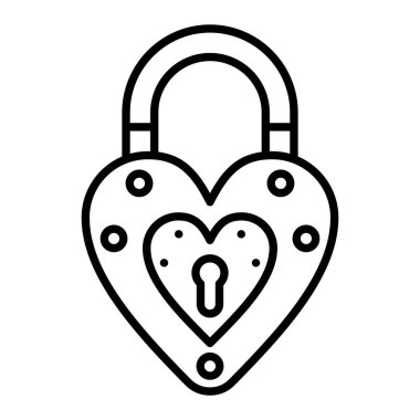 Vektör simgesini kilitle. Yazdırma, mobil ve web uygulamaları için kullanılabilir.