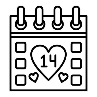 Sevgililer Günü vektör ikonu. Yazdırma, mobil ve web uygulamaları için kullanılabilir.