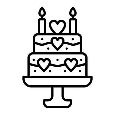 Kek vektör simgesi. Yazdırma, mobil ve web uygulamaları için kullanılabilir.