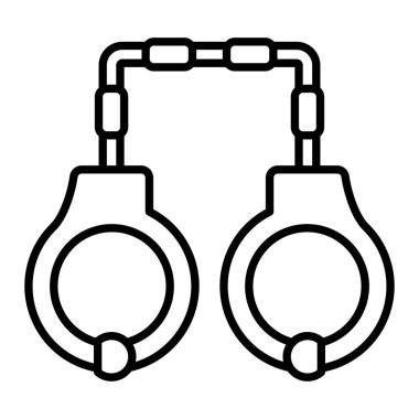 Kelepçe vektör simgesi. Yazdırma, mobil ve web uygulamaları için kullanılabilir.