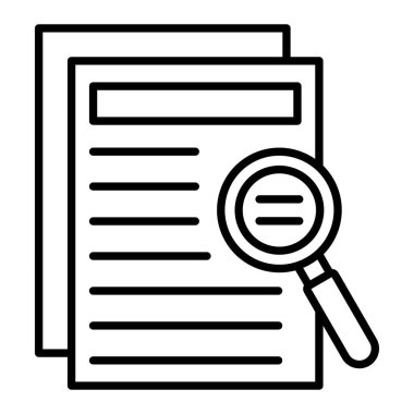 Araştırma vektör simgesi. Yazdırma, mobil ve web uygulamaları için kullanılabilir.