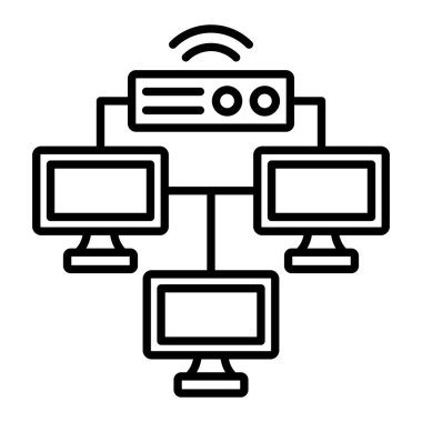 Yerel Ağ vektör simgesi. Yazdırma, mobil ve web uygulamaları için kullanılabilir.