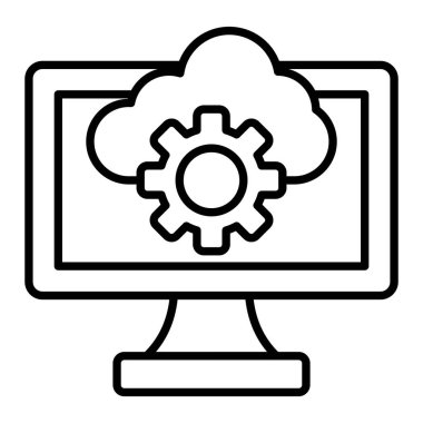 Yapılandırma vektör simgesi. Yazdırma, mobil ve web uygulamaları için kullanılabilir.