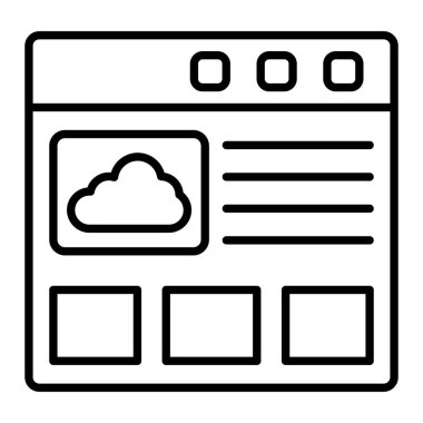 Web sitesi vektör simgesi. Yazdırma, mobil ve web uygulamaları için kullanılabilir.