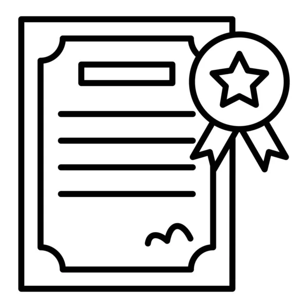 Ikona Wektora Certyfikatu Może Być Stosowany Drukowania Aplikacji Mobilnych Webowych — Wektor stockowy