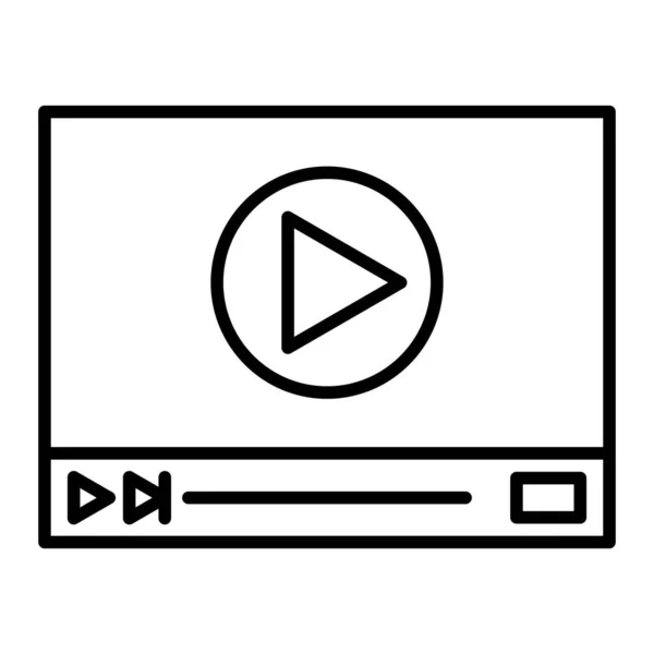 Video Player Icono Vector Puede Utilizar Para Aplicaciones Impresión Móviles — Vector de stock