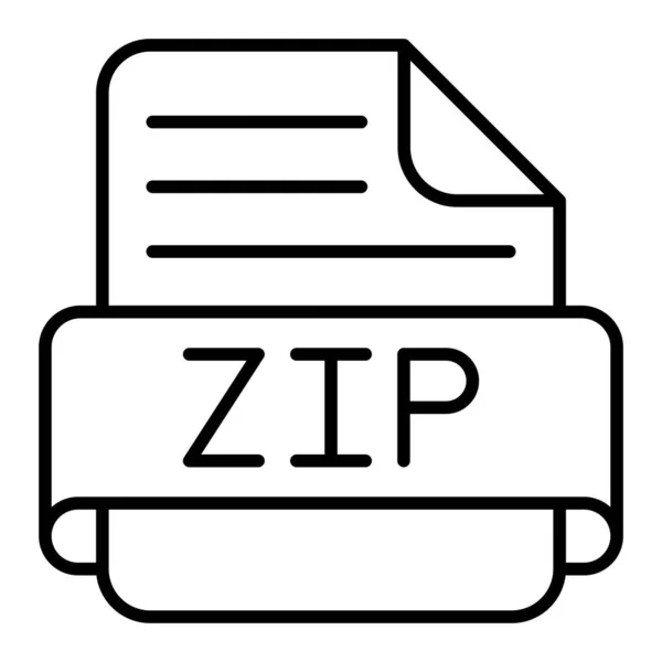 Icône Vectorielle Zip Peut Être Utilisé Pour Impression Les Applications — Image vectorielle