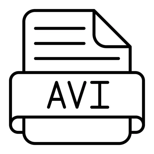 Avi Vektor Ikon Nyomdai Mobil Webes Alkalmazásokhoz Használható — Stock Vector