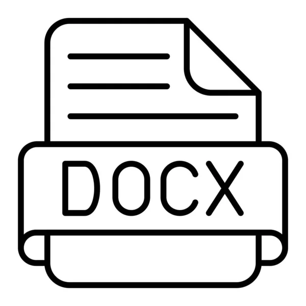 Docx Vektor Ikon Nyomdai Mobil Webes Alkalmazásokhoz Használható — Stock Vector