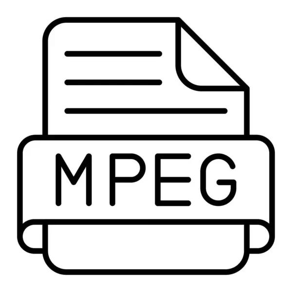 Mpeg Vektor Ikon Nyomdai Mobil Webes Alkalmazásokhoz Használható — Stock Vector