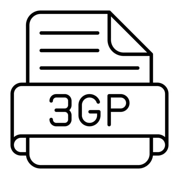 3Gp Vektor Ikon Nyomdai Mobil Webes Alkalmazásokhoz Használható — Stock Vector