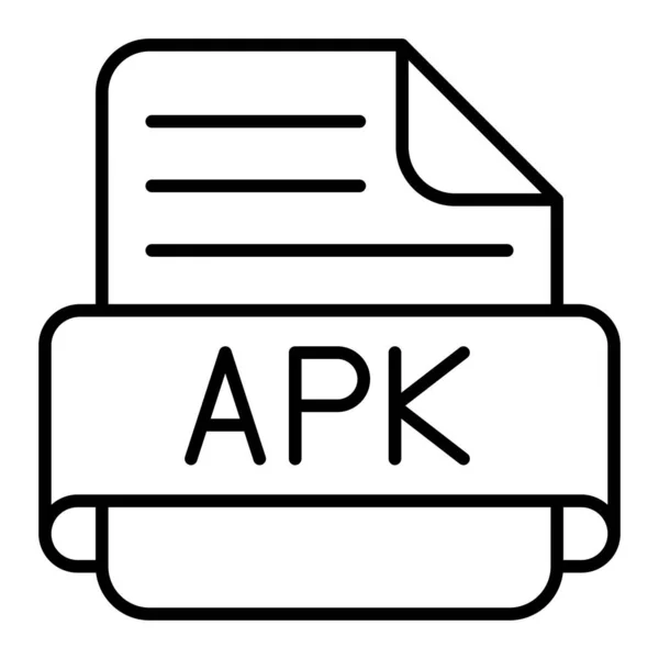 Apk Vector Icon Can Used Printing Mobile Web Applications — Stock Vector