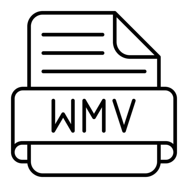 Icône Vectorielle Wmv Peut Être Utilisé Pour Impression Les Applications — Image vectorielle