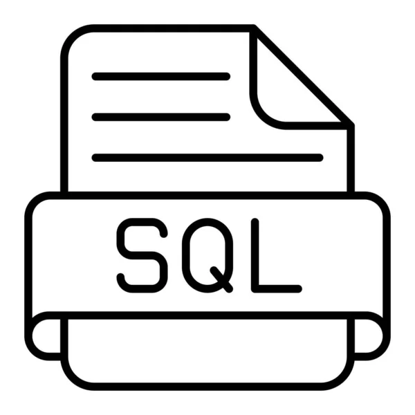 Εικονίδιο Διανύσματος Sql Μπορεί Χρησιμοποιηθεί Για Εκτυπώσεις Mobile Και Web — Διανυσματικό Αρχείο