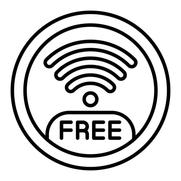 Kostenloses Wifi Vektorsymbol Einsetzbar Für Druck Mobile Anwendungen Und Web — Stockvektor