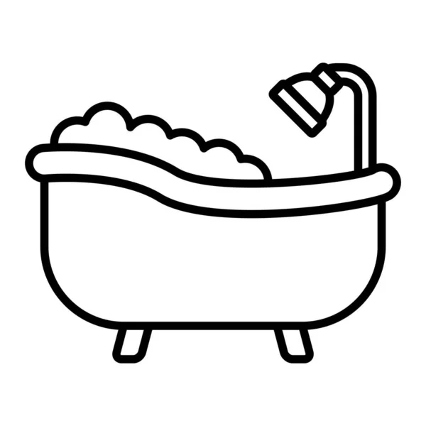 Badewannen Vektorsymbol Einsetzbar Für Druck Mobile Anwendungen Und Web Anwendungen — Stockvektor