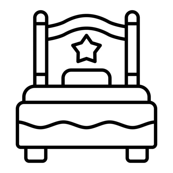 Μονό Κρεβάτι Διάνυσμα Εικονίδιο Μπορεί Χρησιμοποιηθεί Για Εκτυπώσεις Mobile Και — Διανυσματικό Αρχείο