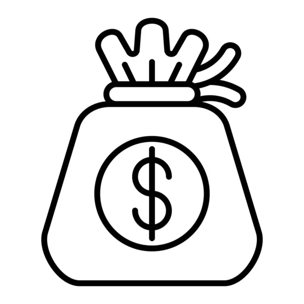 Money Bag Vektorsymbol Einsetzbar Für Druck Mobile Anwendungen Und Web — Stockvektor