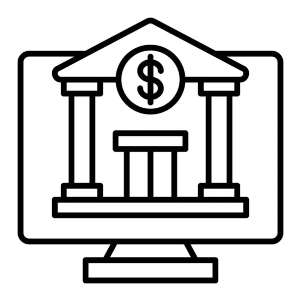 Ícone Vetor Bancário Online Pode Ser Usado Para Impressão Aplicações —  Vetores de Stock