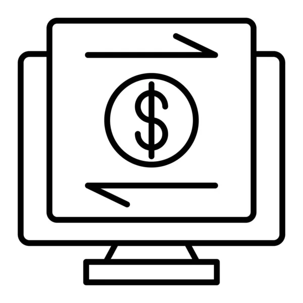 Ícone Vetorial Transferência Online Pode Ser Usado Para Impressão Aplicações — Vetor de Stock