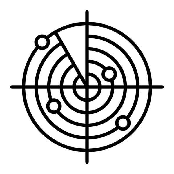 Значок Вектора Радара Использоваться Печати Мобильных Веб Приложений — стоковый вектор