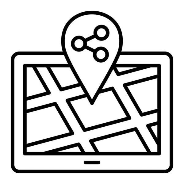 Compartir Localización Icono Vector Puede Utilizar Para Aplicaciones Impresión Móviles — Archivo Imágenes Vectoriales