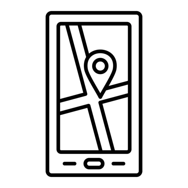Icône Vectorielle Carte Mobile Peut Être Utilisé Pour Impression Les — Image vectorielle