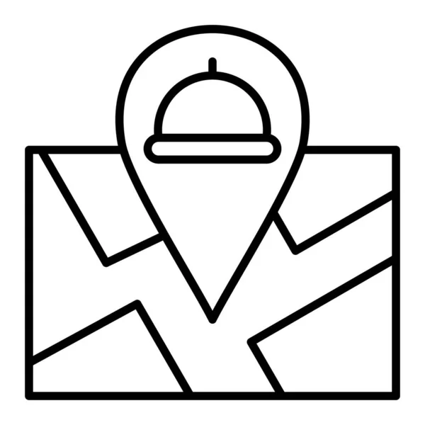 Restaurant Location Vektor Symbol Einsetzbar Für Druck Mobile Anwendungen Und — Stockvektor