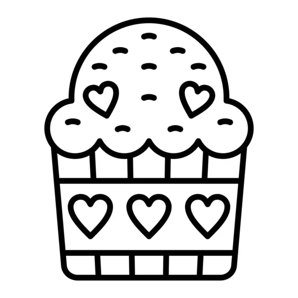 Icône Vectorielle Cupcake Peut Être Utilisé Pour Impression Les Applications — Image vectorielle