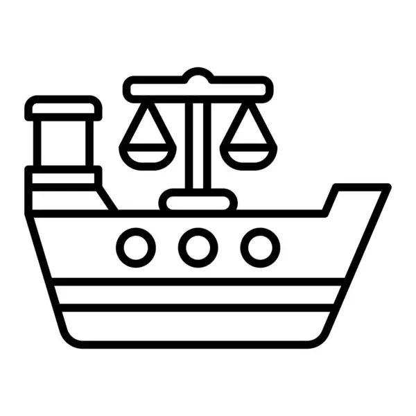 Denizcilik Yasaları Vektör Simgesi Yazdırma Mobil Web Uygulamaları Için Kullanılabilir — Stok Vektör