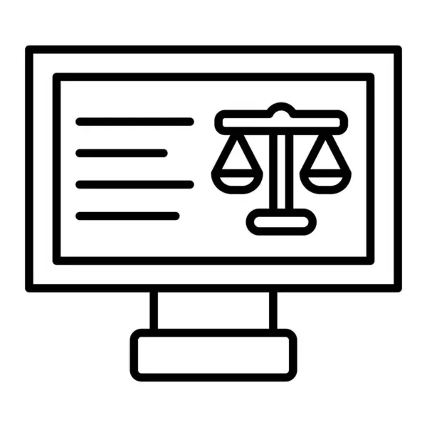 Online Court Vektor Ikon Nyomdai Mobil Webes Alkalmazásokhoz Használható — Stock Vector