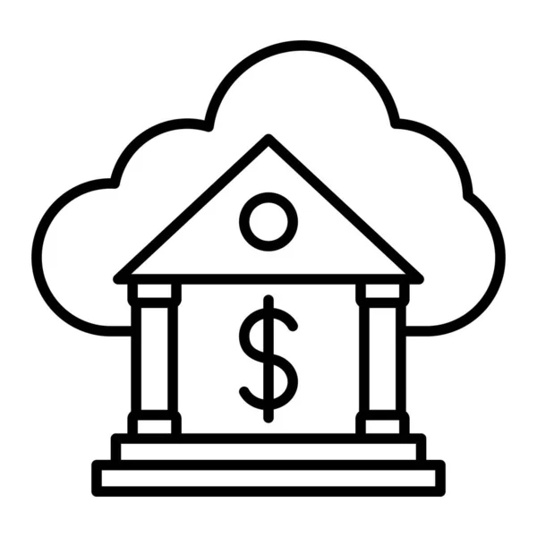Cloud Banking Vector Icon Can Used Printing Mobile Web Applications — Stock Vector