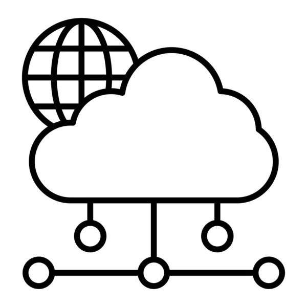 Stock vector Cloud Network vector icon. Can be used for printing, mobile and web applications.