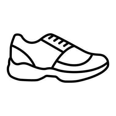 Sneaker vektör simgesi. Yazdırma, mobil ve web uygulamaları için kullanılabilir.